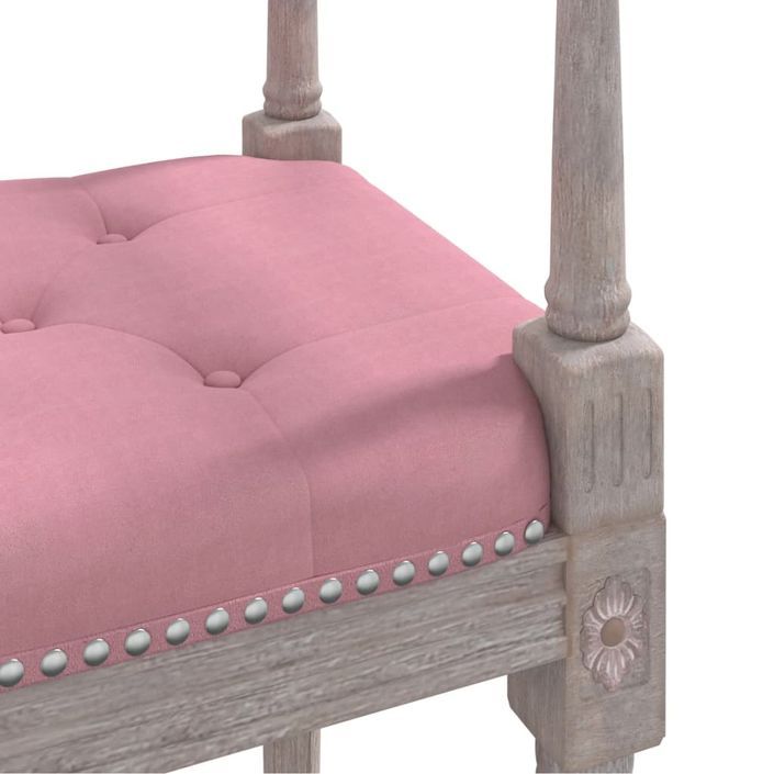 Banc Rose 110x40x70 cm Velours - Photo n°5