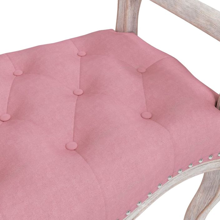 Banc Rose 110x45x60 cm Velours - Photo n°5