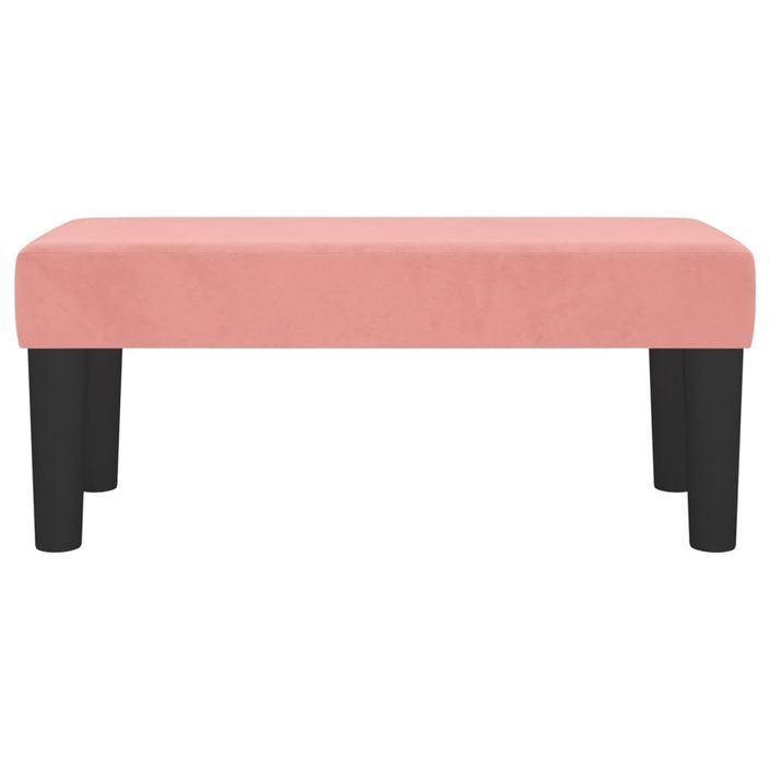 Banc Rose 70x30x30 cm Velours - Photo n°3