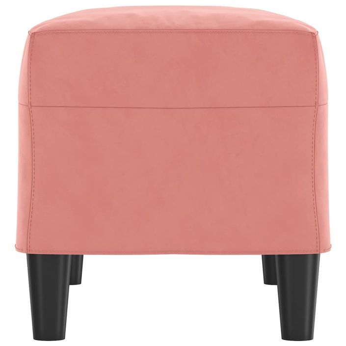 Banc Rose 70x35x41 cm Velours - Photo n°4