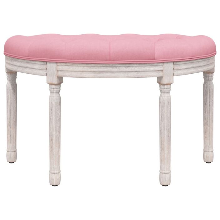 Banc Rose 81,5x41x49 cm Velours - Photo n°3