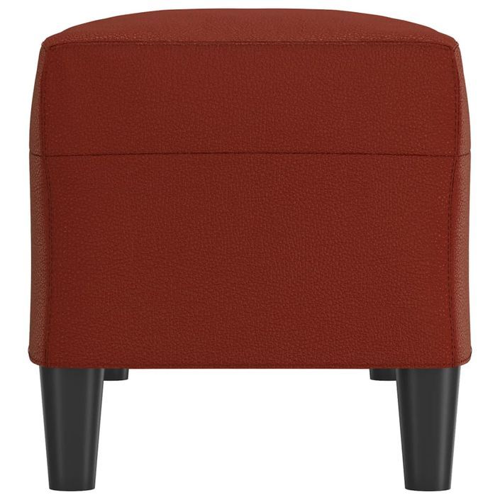 Banc Rouge bordeaux 100x35x41 cm Similicuir - Photo n°4