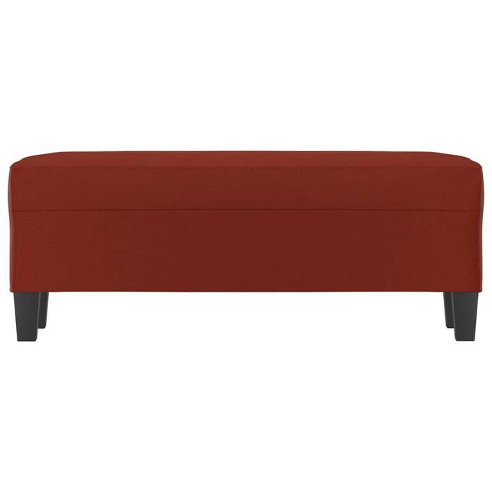 Banc Rouge bordeaux 100x35x41 cm Similicuir - Photo n°3