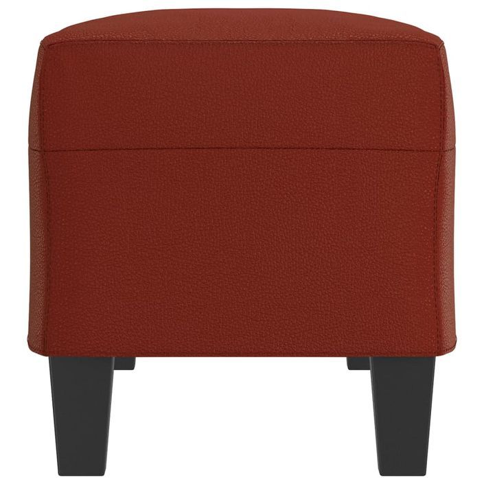 Banc Rouge bordeaux 100x35x41 cm Similicuir - Photo n°4