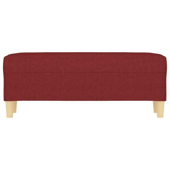 Banc Rouge bordeaux 100x35x41 cm Tissu - Photo n°3