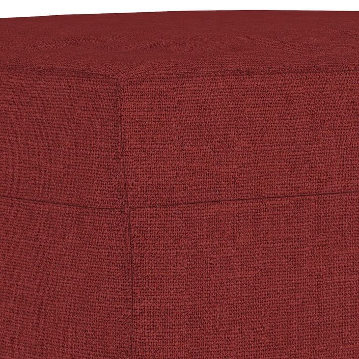 Banc Rouge bordeaux 100x35x41 cm Tissu - Photo n°5