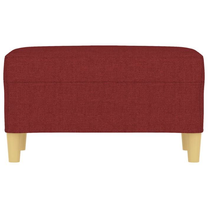 Banc Rouge bordeaux 70x35x41 cm Tissu - Photo n°3