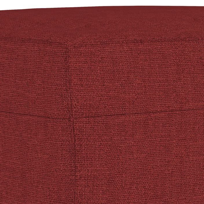 Banc Rouge bordeaux 70x35x41 cm Tissu - Photo n°5