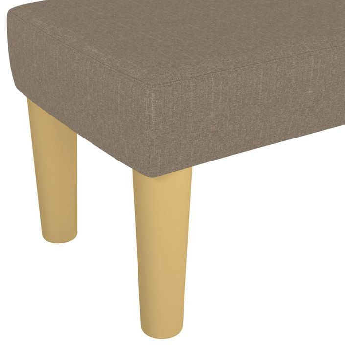 Banc Taupe 100x30x30 cm Tissu - Photo n°5