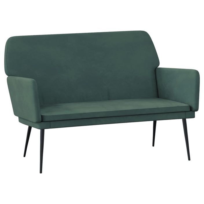 Banc Vert foncé 108x79x79 cm Velours - Photo n°1