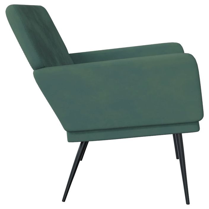 Banc Vert foncé 108x79x79 cm Velours - Photo n°4