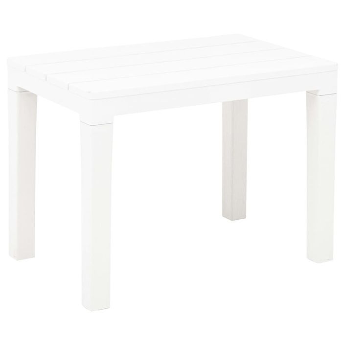 Bancs de jardin 2 pcs Blanc Plastique - Photo n°2