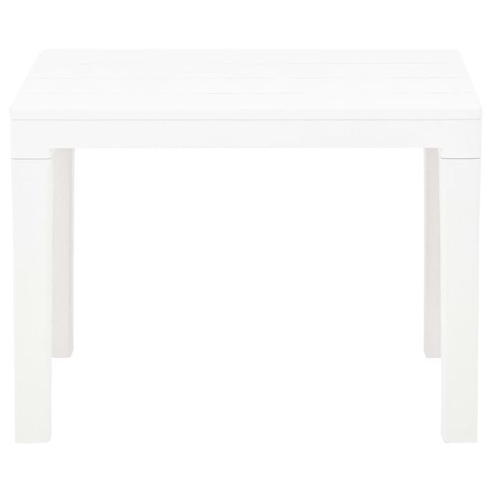 Bancs de jardin 2 pcs Blanc Plastique - Photo n°3