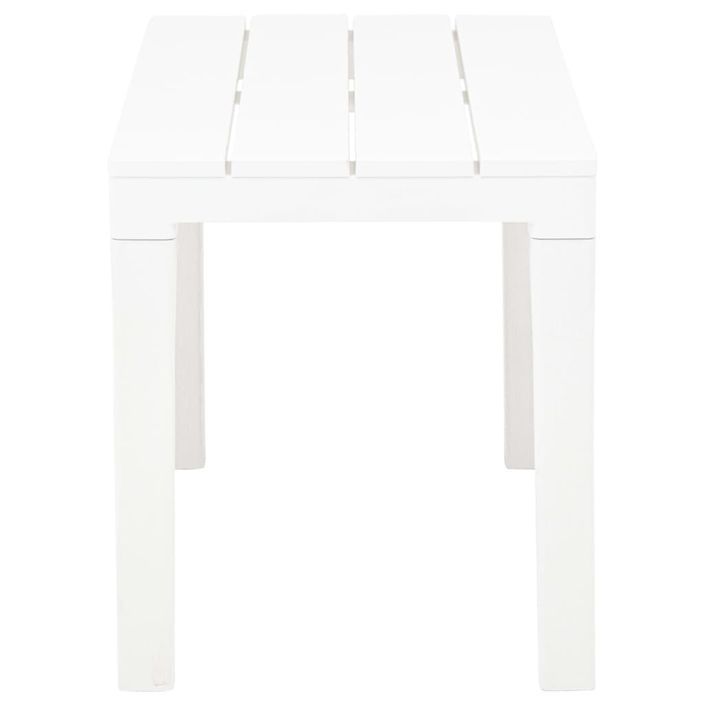 Bancs de jardin 2 pcs Blanc Plastique - Photo n°4