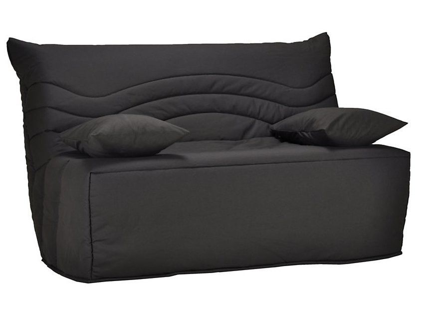 Banquette BZ microfibre 140x200 cm avec coffre de rangement matelas 12 cm Brioca - Photo n°2