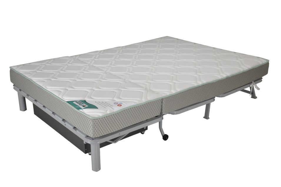 Banquette BZ microfibre 140x200 cm avec coffre de rangement matelas 12 cm Brioca - Photo n°5