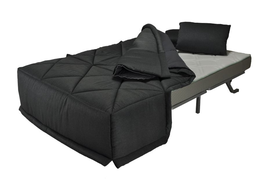 Banquette BZ microfibre 140x200 cm avec coffre de rangement matelas 12 cm Brioca - Photo n°4