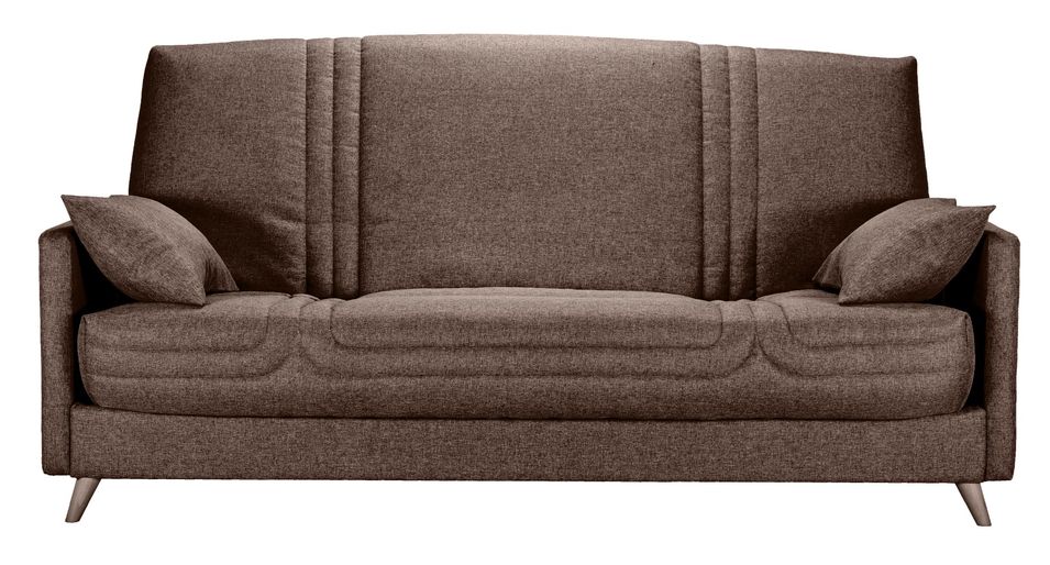 Banquette clic clac tissu 130x190 cm matelas Bultex 14 cm avec rangement Balia - Photo n°1