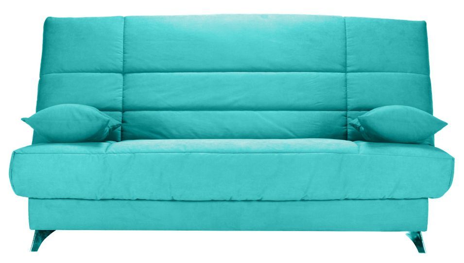 Banquette Clic-clac tissu 130x190 cm matelas Bultex 14 cm avec rangement Belax - Photo n°1