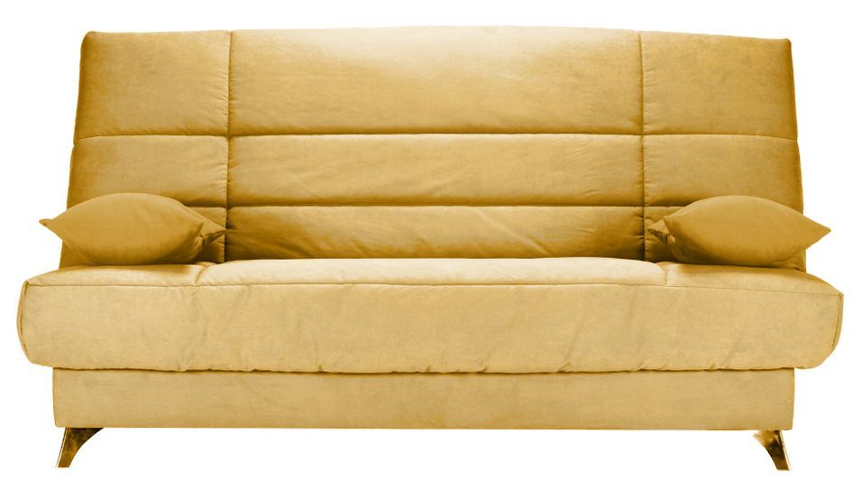 Banquette Clic-clac tissu 130x190 cm matelas Bultex 14 cm avec rangement Belax - Photo n°1