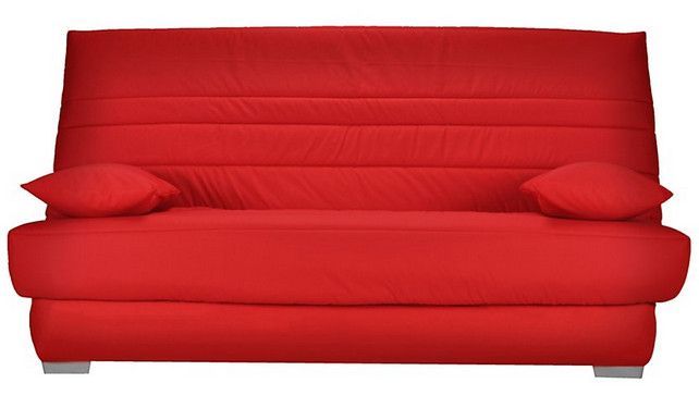 Banquette Clic-clac tissu 130x190 cm matelas Sofaconfort 14 cm avec rangement Sofia - Photo n°2