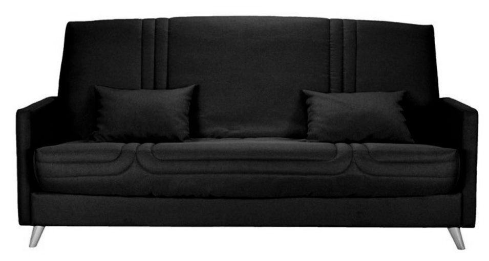 Banquette Clic-clac tissu 130x190 cm matelas Starbed 13 cm avec rangement Soly - Photo n°1