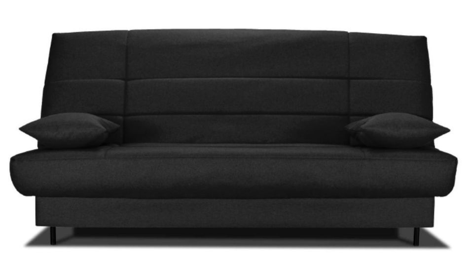 Banquette Clic-clac tissu 130x190 cm matelas Starflex 13 cm avec rangement Folken - Photo n°1