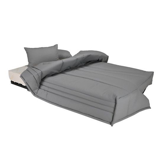 Banquette Clic-clac tissu 130x190 cm matelas Starflex 13 cm avec rangement Folken - Photo n°7