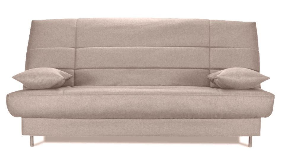 Banquette Clic-clac tissu 130x190 cm matelas Starflex 13 cm avec rangement Folken - Photo n°1