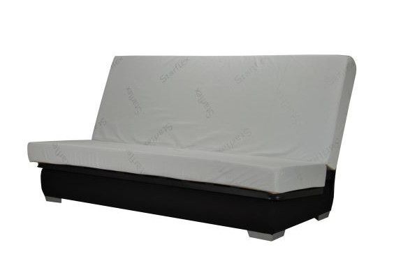 Banquette Clic-clac tissu 130x190 cm matelas Starflex 13 cm avec rangement Folken - Photo n°5