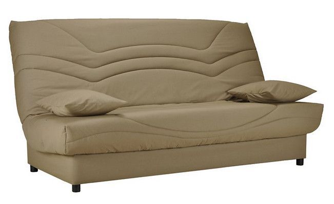 Banquette Clic Clac tissu matelas Starbed 13 cm avec coffre de rangement Kistar 130x190 cm - Photo n°9