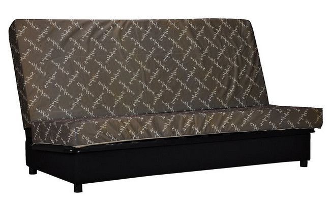 Banquette Clic Clac tissu matelas Starbed 13 cm avec coffre de rangement Kistar 130x190 cm - Photo n°4