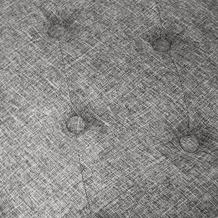 Banquette coffre capitonnée tissu gris foncé Micke 114 cm - Photo n°2