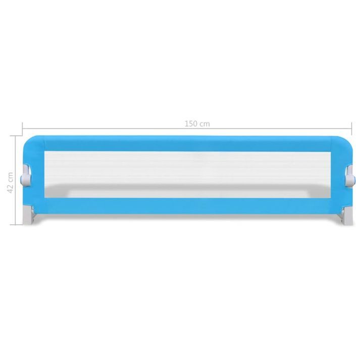 Barrière de lit de sécurité pour tout-petits 2pcs Bleu 150x42cm - Photo n°7