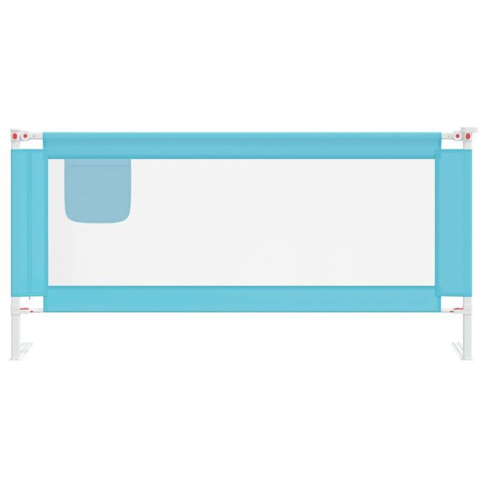 Barrière de sécurité de lit d'enfant Bleu 190x25 cm Tissu - Photo n°3