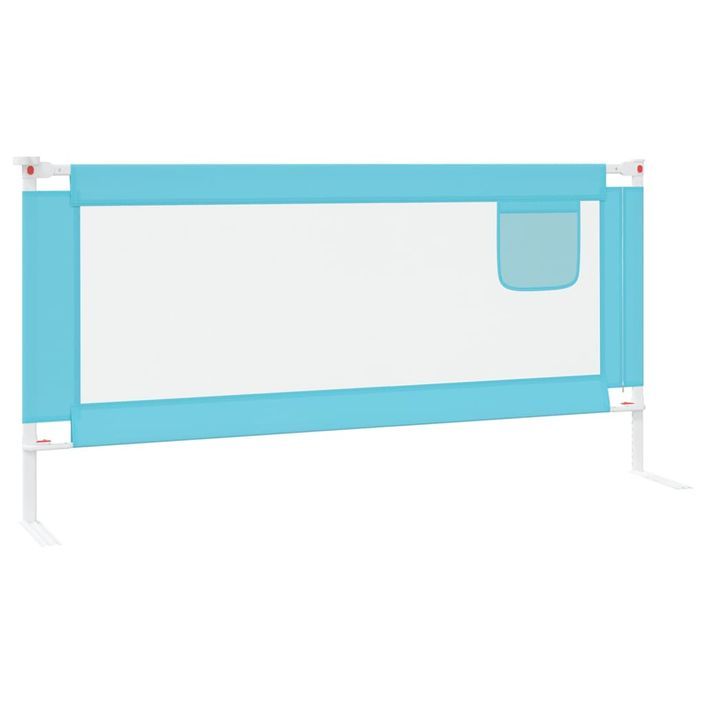 Barrière de sécurité de lit d'enfant Bleu 190x25 cm Tissu - Photo n°4