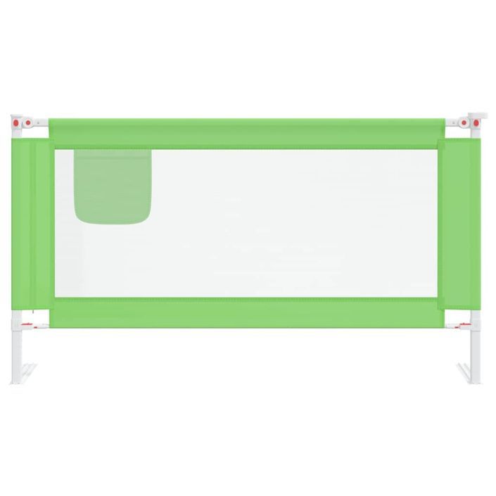 Barrière de sécurité de lit d'enfant Vert 150x25 cm Tissu - Photo n°3