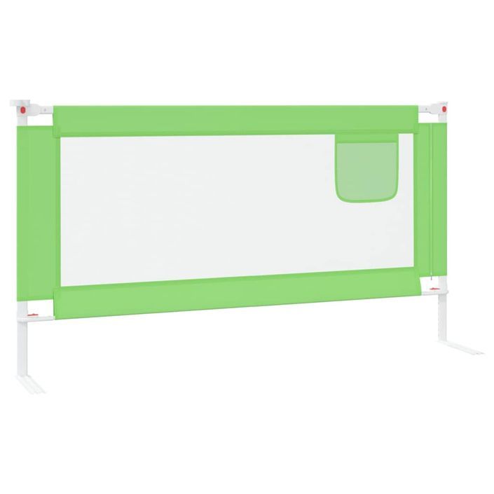 Barrière de sécurité de lit d'enfant Vert 160x25 cm Tissu - Photo n°4