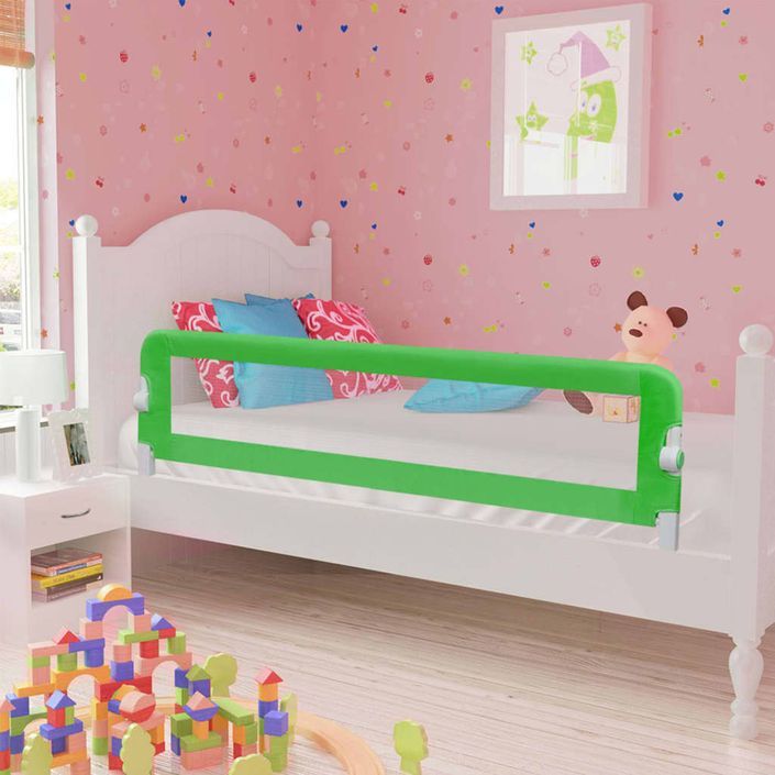 Barrière de sécurité de lit enfant Gris 120x42 cm Polyester - Photo n°1