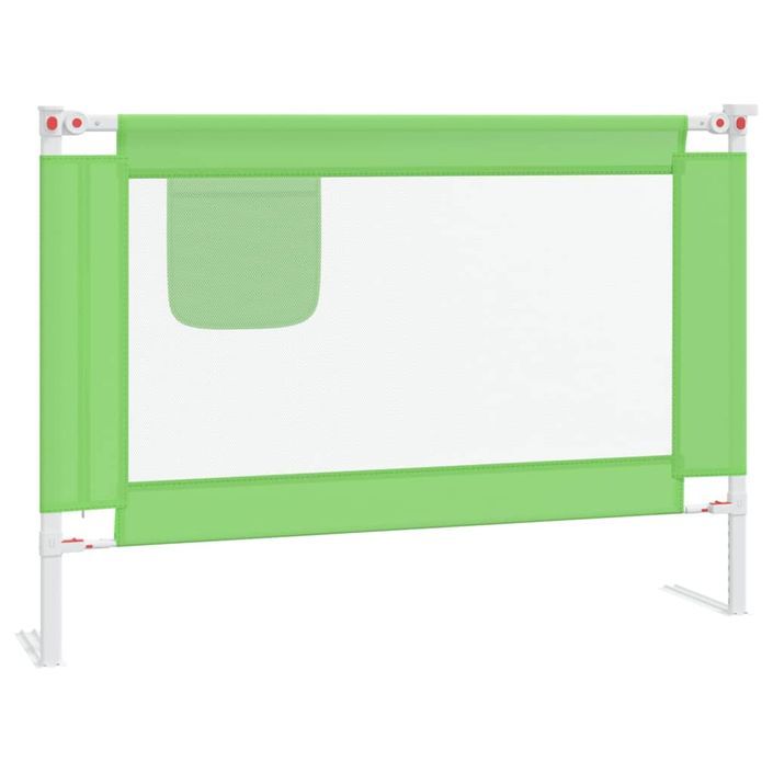 Barrière de sécurité de lit enfant Vert 90x25 cm Tissu - Photo n°2