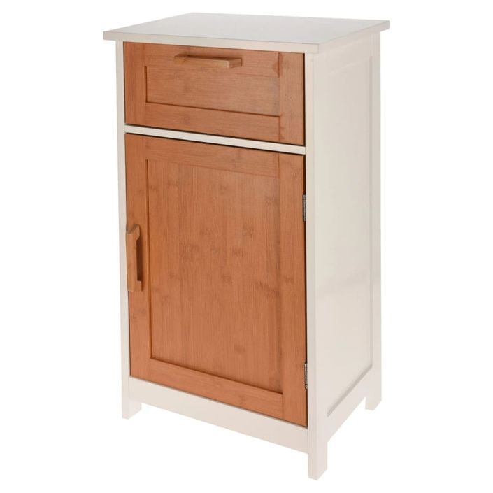 Bathroom Solutions Armoire avec porte et tiroir MDF - Photo n°1