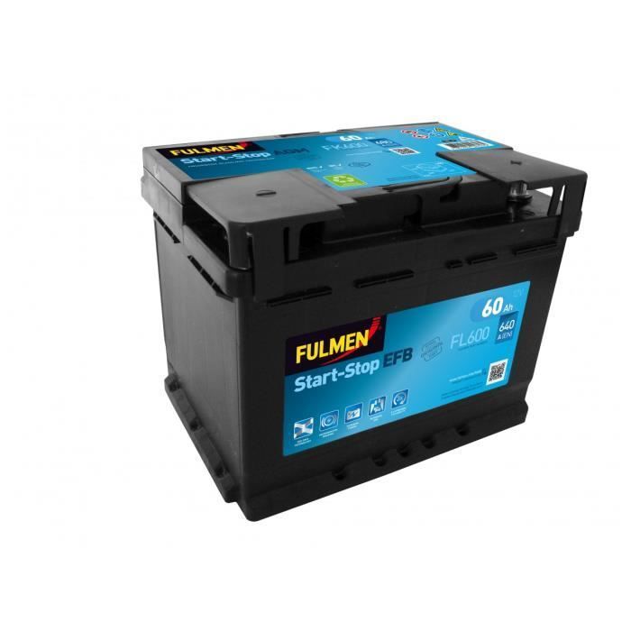 Batterie Auto FULMEN START-STOP EFB FL600 12V 60AH 540A - Photo n°1
