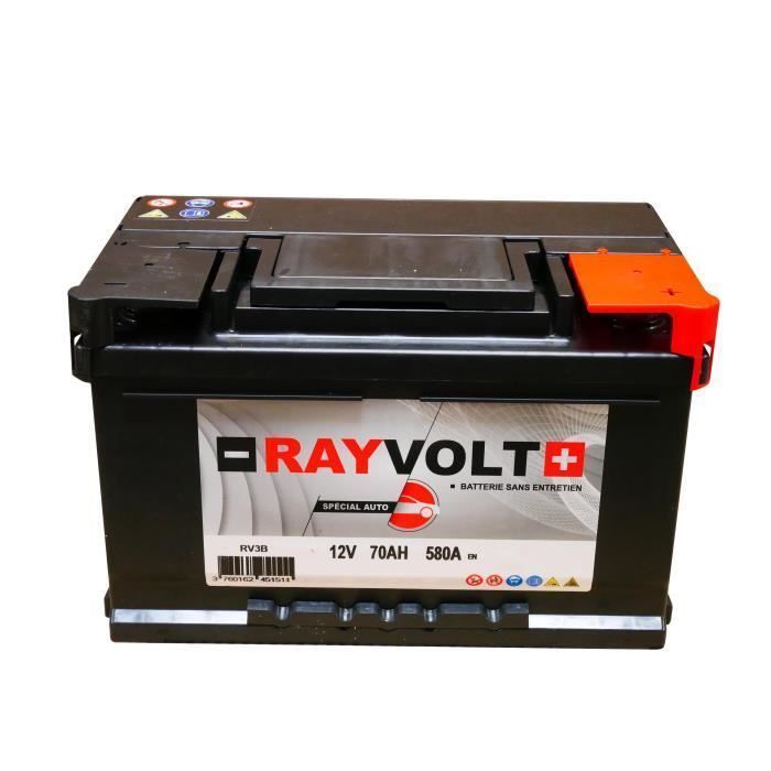 Batterie auto RAYVOLT RV3B 70AH 580A - Photo n°1