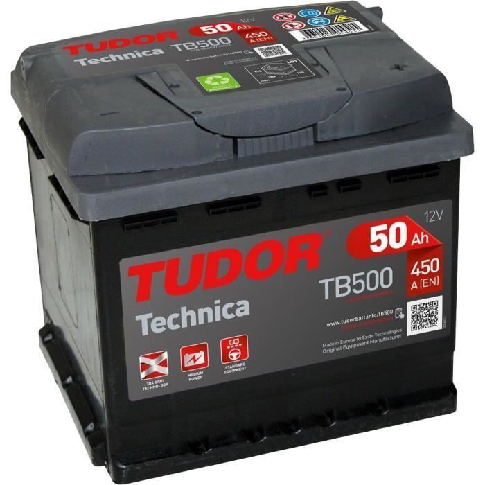 Batterie Tudor Technica 50Ah/450A (TB500) - Photo n°1