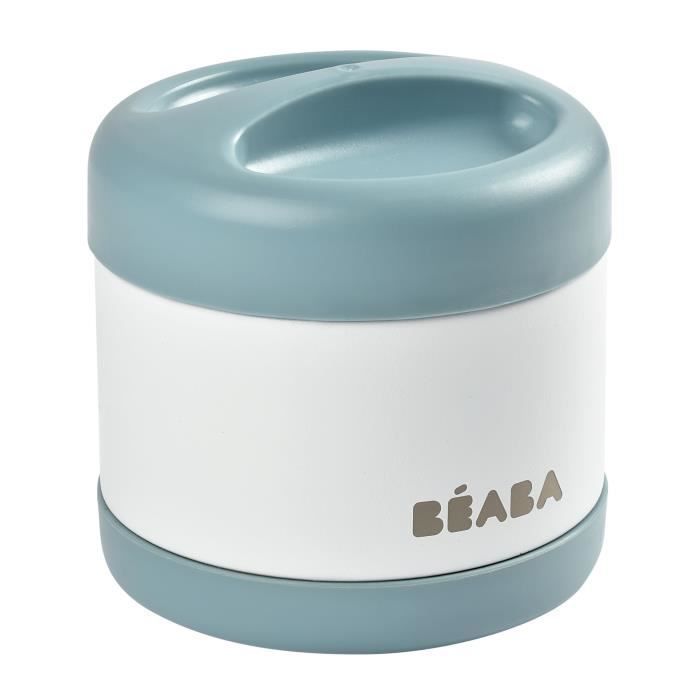 BEABA Portion de conservation inox isotherme 500 ml (baltic blue/white) - Photo n°2