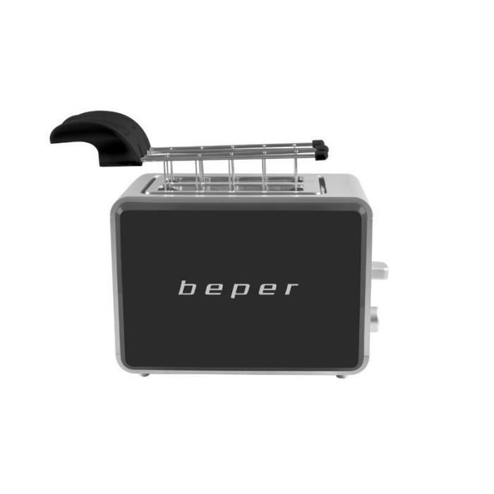 BEPER BT.001N Grille-pain 2 fentes - 750 W - Noir - Photo n°1