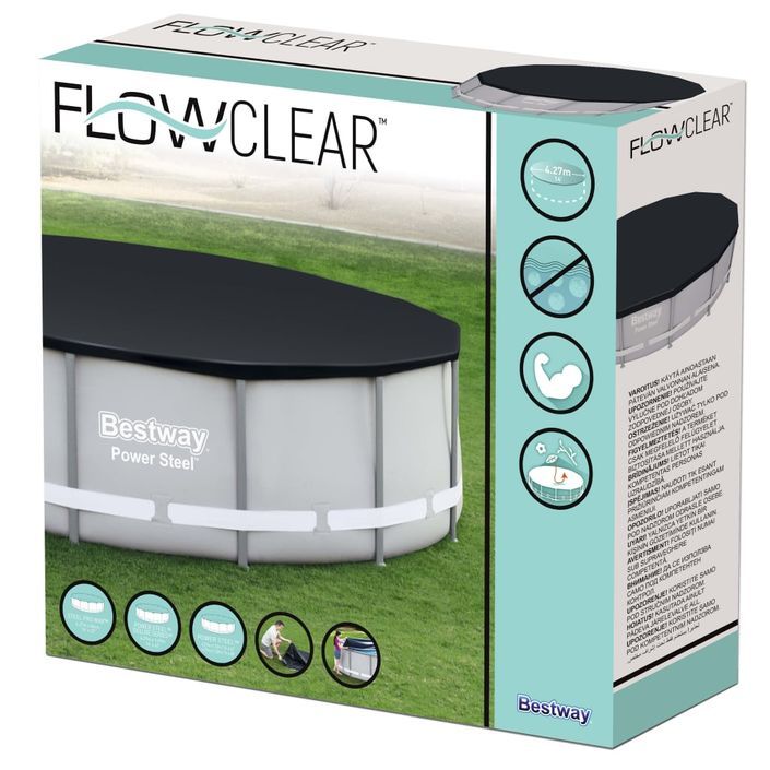 Bestway Couverture de piscine Flowclear 427 cm - Photo n°9