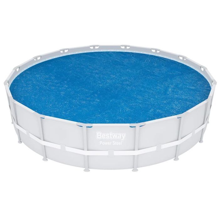 Bestway Couverture solaire de piscine ronde 462 cm Bleu - Photo n°1