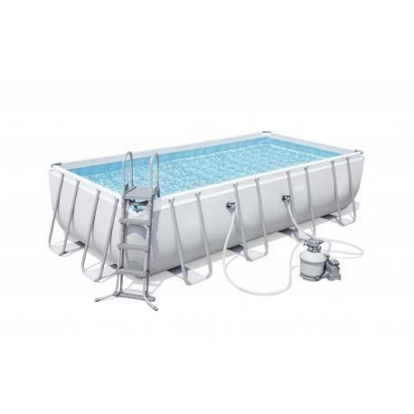 BESTWAY Kit Piscine tubulaire rectangulaire L5,49 x 2,74 x H1,22m -avec filtre a sable - Photo n°1