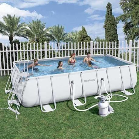 BESTWAY Kit Piscine tubulaire rectangulaire L5,49 x 2,74 x H1,22m -avec filtre a sable - Photo n°2